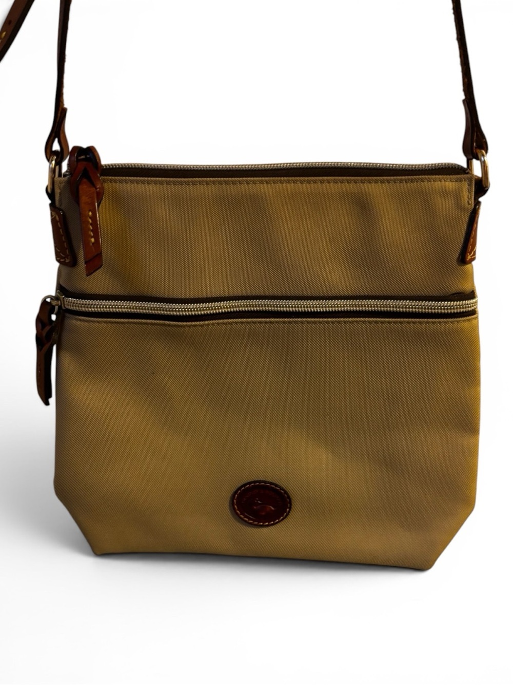 Vintage Dooney & Bourke Women's Crossbody Bag in Khaki - Picture 2 of 12